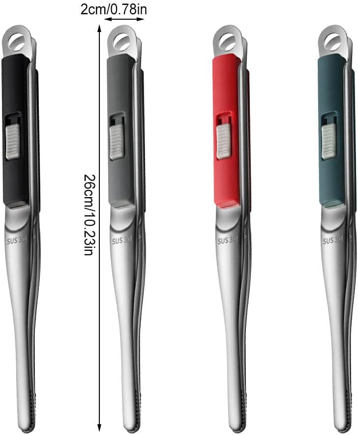 kesurpae Clip per Alimenti Morsetto per Dessert Pinza per Barbecue Utensile da Portata seghettato Gadget da Cucina Resistenza al Riscaldamento Addensare Universale, Blu