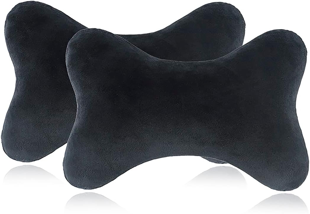 Car Neck Pillow(2 Pack), Softness Car Memory Headrest Pillow, Comfort Breathable Car Neck Support Pillow with Removable Cove for Relieve Fatigue Pain/Comfortable Ergonomic Design