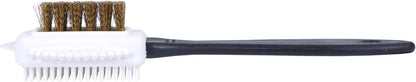 Kaps Quality Nubuck and Suede Multifunctional 4-Sided Cleaning Shoe Brush, Brass Bristle, Cleans and Gives Perfect Nap