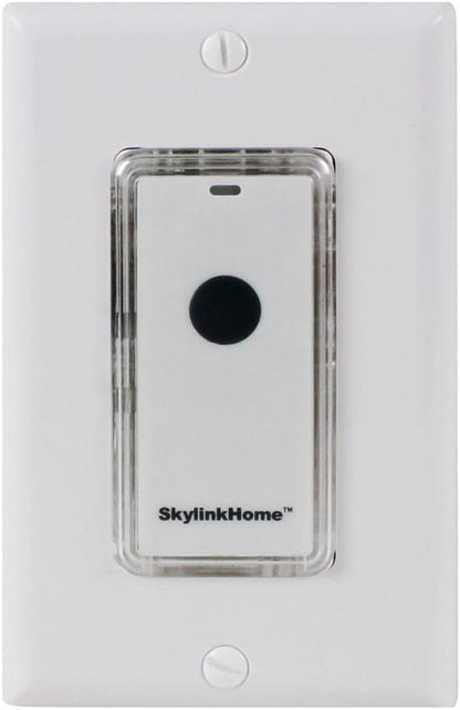 SkylinkHome WR-318 Dimmable Wall Switch with Snap on Remote Lighting Control in-Wall Home Automation Smart Light Receiver, SkylinkNet Compatible Easy DIY Installation Without Neutral Wire (300 Watts)