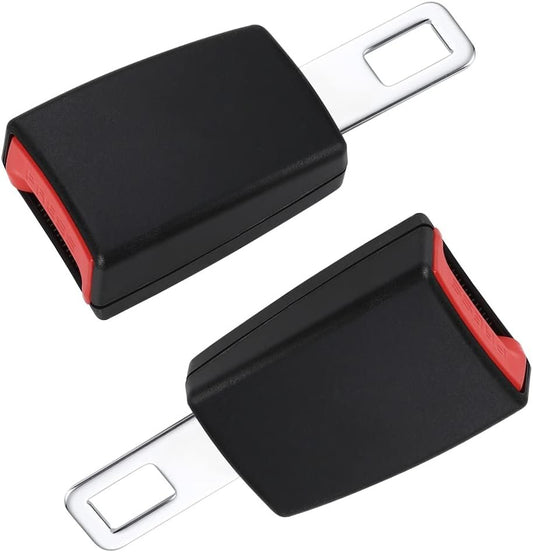 Seat Belt Extender, 2PCS Car Seatbelt Extender with Metal Tongue Auto Seatbelt Lengthening Accessories for Obese Men Pregnant Women Child, Car Interior Accessories Universal for Most Cars (Black)