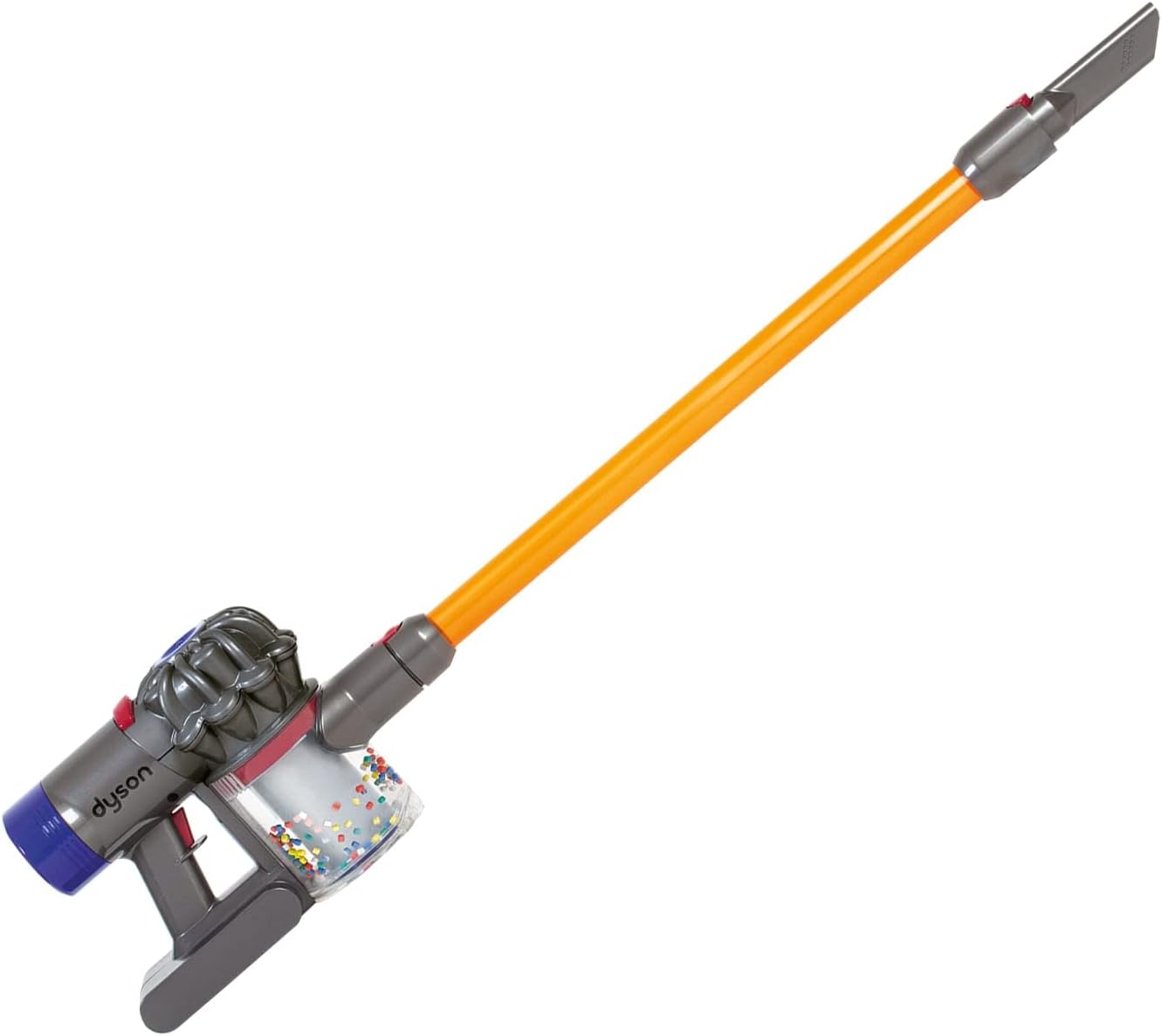 Casdon 687 Dyson Cord-Free Toy Vacuum Cleaner Roleplay,Grey, Orange and Purple