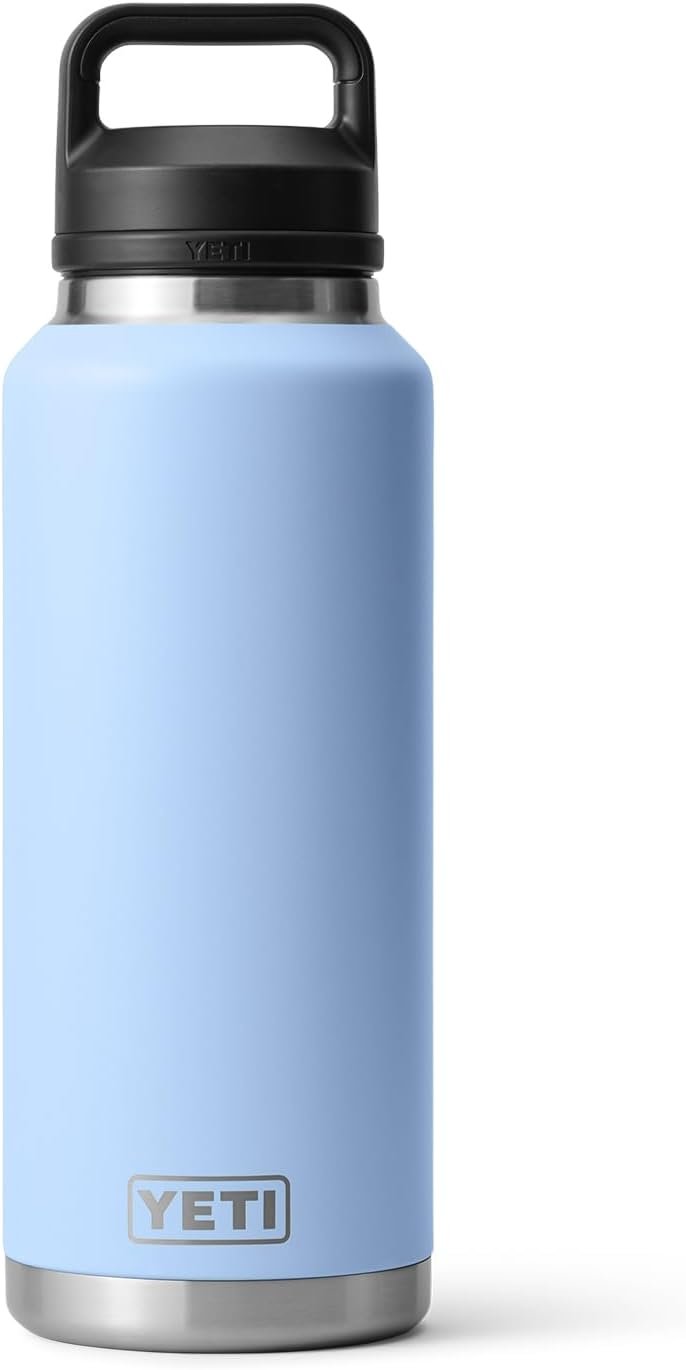 YETI Rambler 46 oz Bottle, Vacuum Insulated, Stainless Steel with Chug Cap, Big Sky Blue