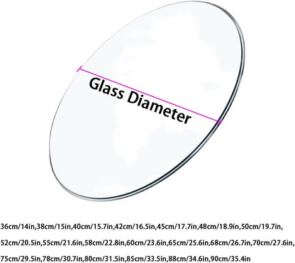 Round Clear Glass Table Top, Beveled Edge Tempered Glass 14in 19in 24in 28in 36in for Dining Coffee Patio Garden Table Tabletop, Scratch Resistant(36cm/14in)