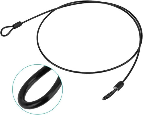 Security Cable with Loops, Security Wire Rope Double Loop, Locking Cable for Bicycle Scooter Luggage Lock