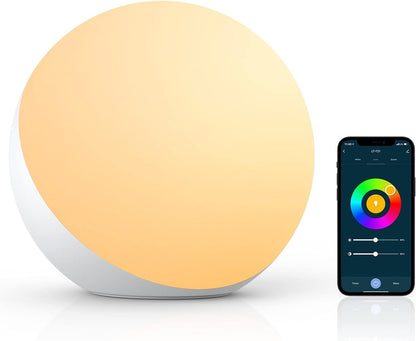 Hifree Smart LED Table Lamp, Bedside Lamp, Touch Dimmable, Compatible with Alexa and Google Assistant, WiFi Atmosphere Night Light, Mood Light, Robust and Safe for Children
