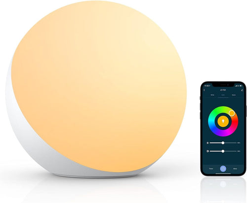Hifree Smart LED Table Lamp, Bedside Lamp, Touch Dimmable, Compatible with Alexa and Google Assistant, WiFi Atmosphere Night Light, Mood Light, Robust and Safe for Children