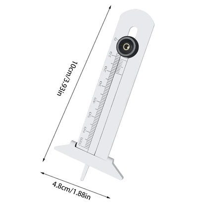 Pneumatico Tread Depth Gauge, Heavy-Duty Non-Slip Caliper, Stainless Steel Tread Checker, Vehicle Ispection Tool for Accurate Tire Measurements and Safety Checks, 3.94x1.89 Inches