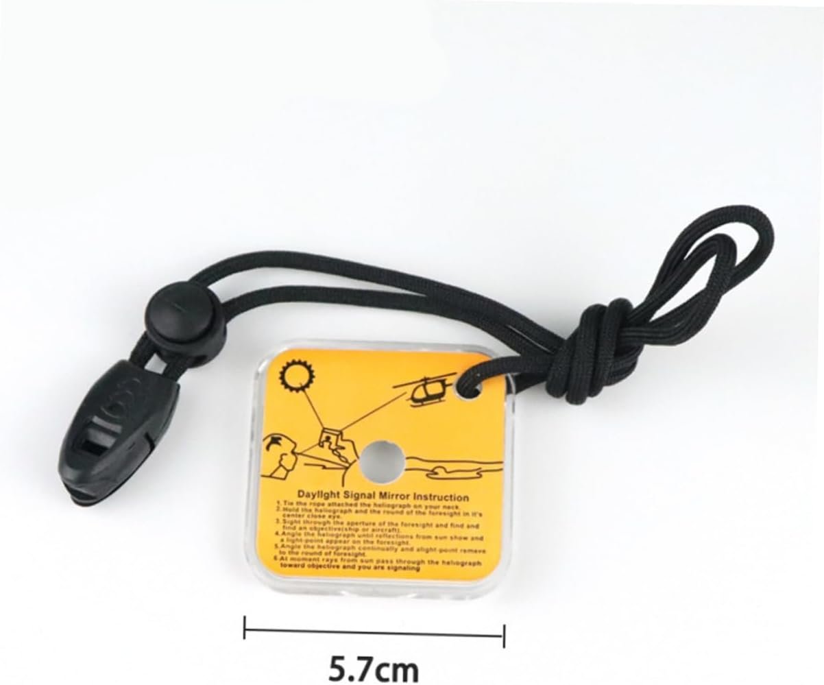 Mipcase Reflective Mirror Small Signal Mirror Outdoor Retroreflector Multi-Function Mirror Field Sourkout