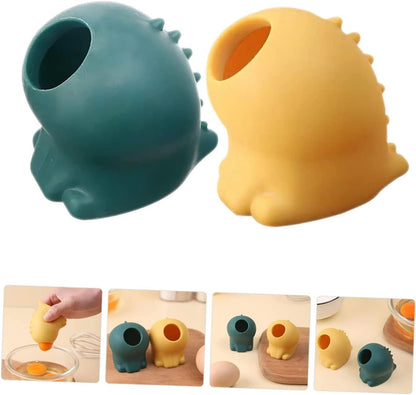 CRILSTYLEO 2Pcs Silicone Egg Separator Egg Yolk Divider Kitchen Gadgets for Baking Cooking and Food Prep Easy