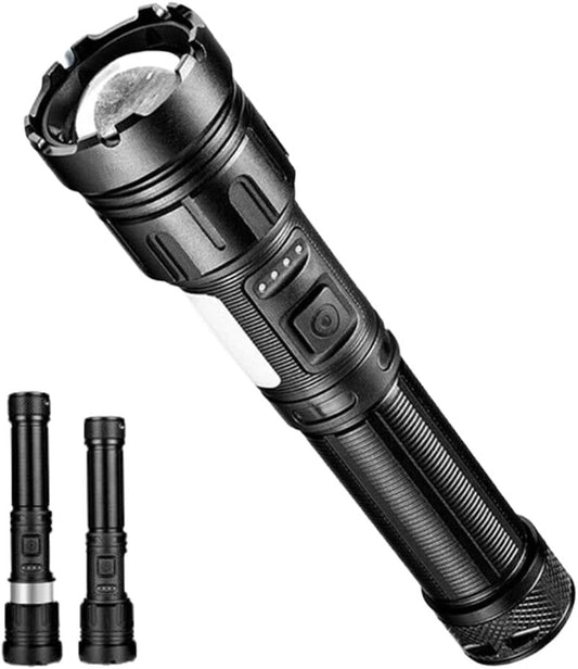 Rechargeable LED Flashlight 1000000 High Lumens XHP50.2 Super Bright Tactical Powerful Handheld Flashlights with IPX6 Water-Resistant, Zoomable, 7 Light Modes for Camping Emergencies