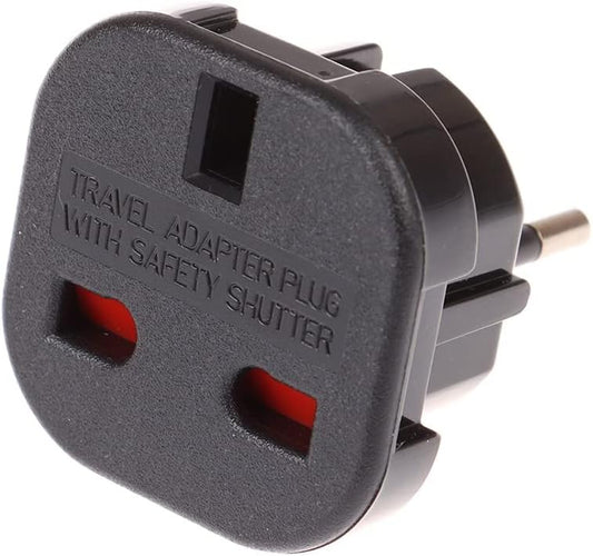 Cablepelado - UK Plug to EU Plug Adapter - Black
