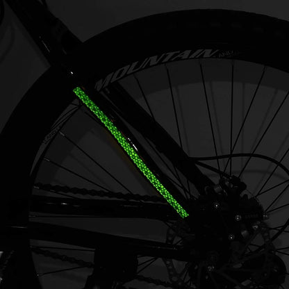 Alomejor 2 Rolls Bicycle Reflective Sticker Cycling Security Wheel Decal Tape Stripe for Car Motorcycle Cycling Bicycle (Green)