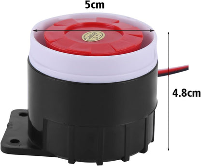 Forte 110 DB Home Security Wired Mini Alarm Horn Strong, Permanent Anti-Theft for the Apartment for Protection from Thieves