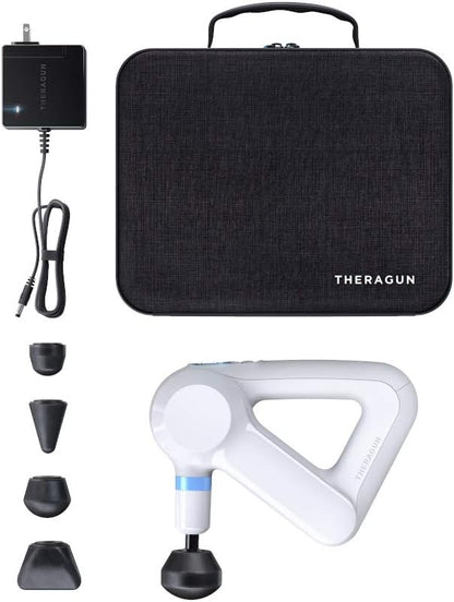 Theragun Elite - Handheld Electric Massage Gun - Bluetooth Enabled Percussion Therapy Device for Athletes - Powerful Deep Tissue Muscle Massager with QuietForce Technology - 4th Generation - White