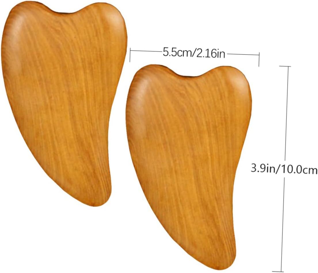 WOFASHPURET 2sets 4pcs Wooden Scraper for Facial Care Meridians Therapy Massage Tool Compact and Lightweight and Aging Treatment Travel Friendly Design 4pcs*2