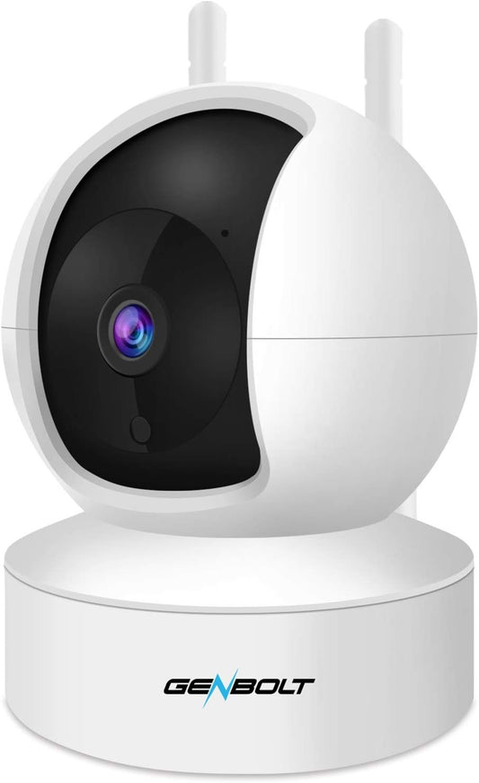 [Auto Tracking] Home Security Camera WiFi, GENBOLT Indoor Baby Monitor Surveillance Camera with Humanoid Detection, Nanny Pet Cam with Auto Cruise,1080P Loop Recording with Audio Baby Cry Alarm (2024)