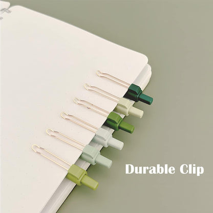 allydrew Retractable Black Ink Gel Pens, 0.5mm Fine Point, Stationery Supplies for Home and Office (Set of 6), Green