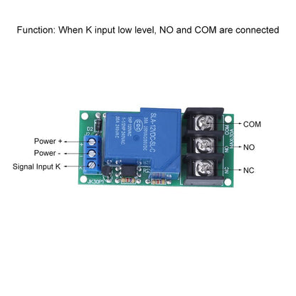 2Pcs 1-Way Time Delay Relay Module with Optocoupler Isolation 30A Relay Expansion Module Low Level Trigger with Optocoupler Isolation 12VDC 80mA