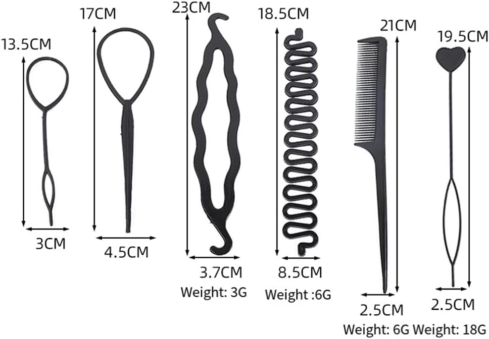 Uxsjakjsd Set di Strumenti per Intrecciare I Capelli Set di Attrezzi per Legare I Capelli Strumento per Distribuire I Capelli Durante L'Intreccio