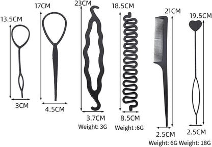 Uxsjakjsd Set di Strumenti per Intrecciare I Capelli Set di Attrezzi per Legare I Capelli Strumento per Distribuire I Capelli Durante L'Intreccio