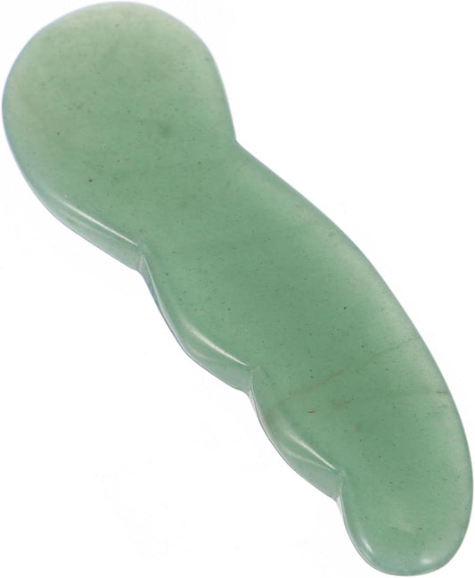 WRITWAA 1 Pezzo Raschietto Di Terapia Strumento Di Massaggio Facciale Tavola Raschiante Muscolo Strumento Di Massaggio Del Cuoio Capelluto Attrezzo Piastra Raschiante Agata Verde