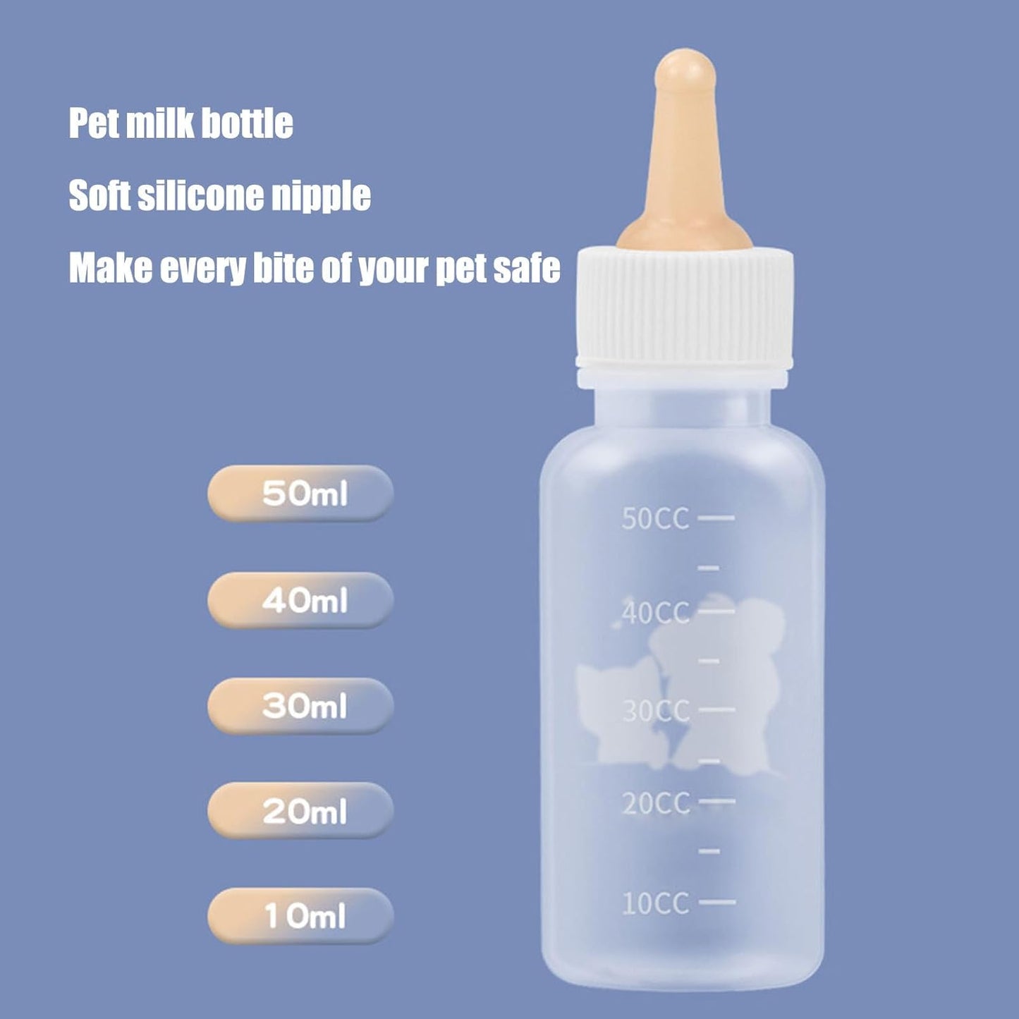 Kitten Feeding Bottle - Cat Bottles for Kittens,Puppy Milk Feeder, Feeding and Watering Supplies, Portable for Indoor Outdoor Small Animals