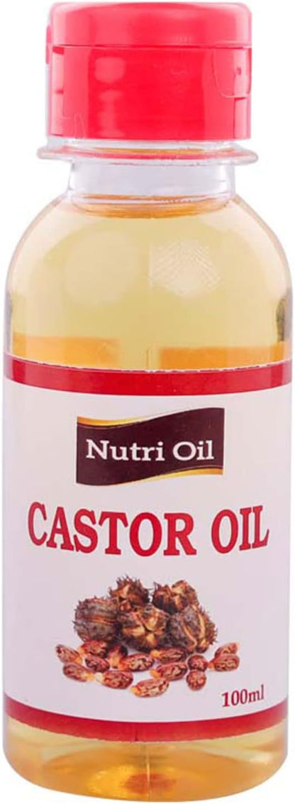 Nutri Oil 100 ml Castor Oil, Cold Pressed, Wood Churned, Wood Pressed, Unrefined, (Kolhu / Kacchi Ghani / Chekku), First Press, Chemical Free, Ideal for Oral intake and Hair/Skin care, Australia’s Most Trusted Oil Company