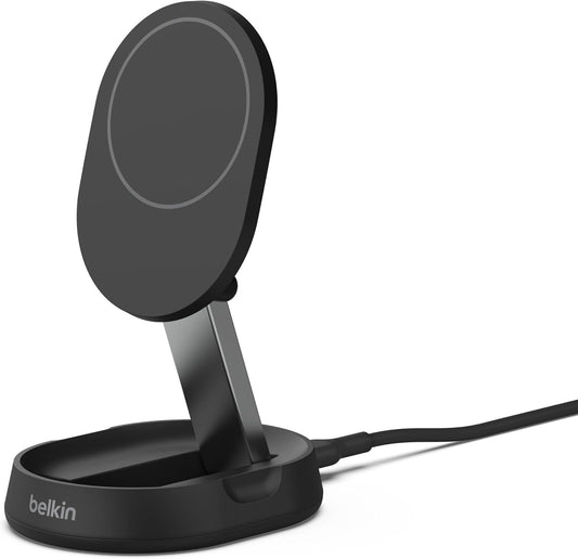 Belkin BoostCharge Pro 15W Convertible Magnetic Charging Stand, MagSafe-Compatible Fast Qi2 Charger for Apple iPhone 16/15/14/13 Series, Apple AirPods Pro, & More - Black