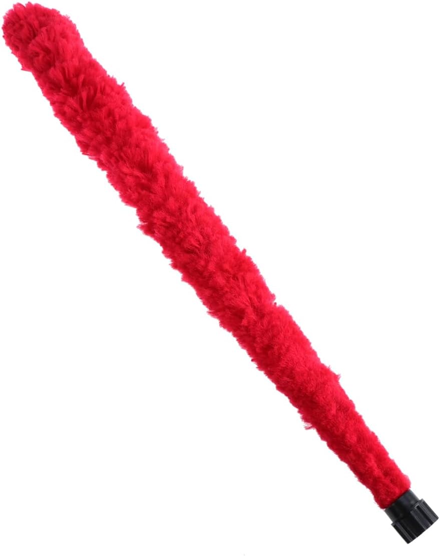 Saxophone Cleaner Brush, Red Plush 20.5 Inch Soft Fiber No Shedding Water Absorbing Pad Saver for Tenor Alto Soprano Sax Essential Cleaning Tool for Musicians Professional Grade