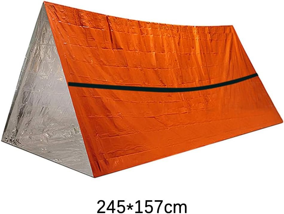 NUZAMAS Survival Emergency Tent - Thermal Rescue Shelter Blankets, Foldable for Outdoor Camping, Hiking, Adventure - Orange