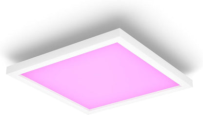 Philips Hue White & Color Ambiance Surimu Panel Ceiling Light 30 x 30 cm (1,760 lm), Dimmable Ceiling Light for Hue Lighting System with 16 Million Colours, Smart Light Control via Voice or App, White