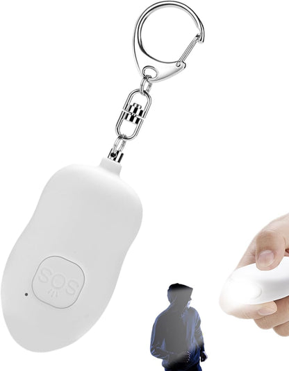 Reusable Personal Alarm Device, 130db Rechargeable Security Siren, Led Light Sound, Non-Lethal Safety Tool, Portable Loud Alarm for Women Campus Travel