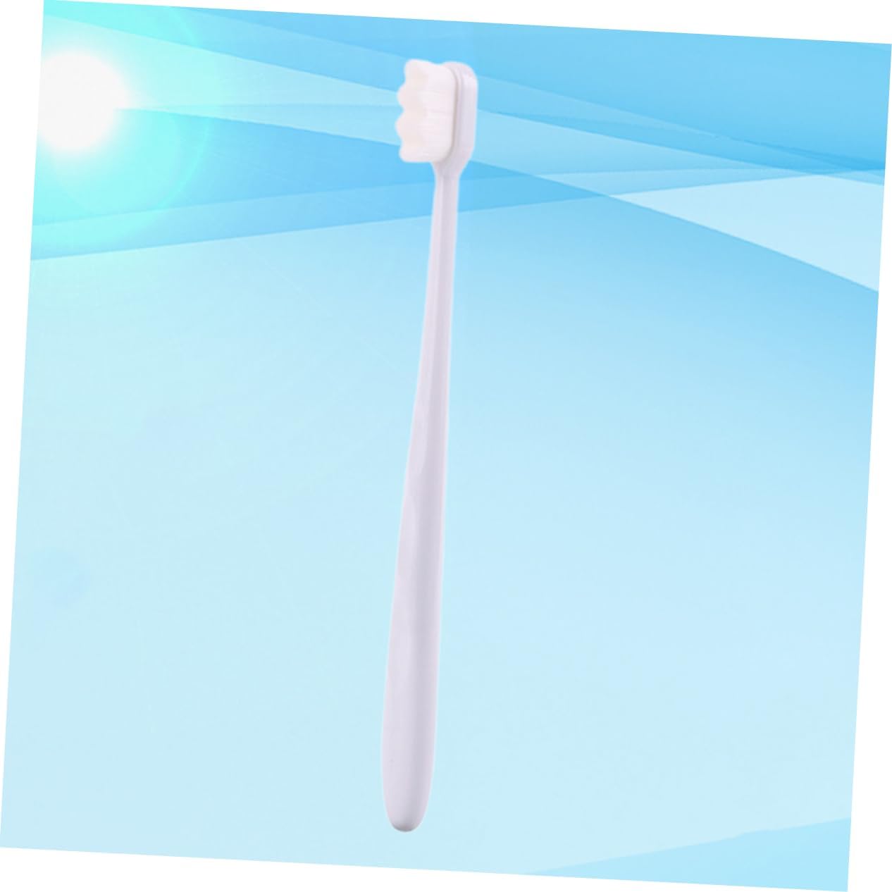 Baluue Micro-nano Soft Bristle Toothbrush Oral Care Tool White Hair White Handle Ergonomic Design