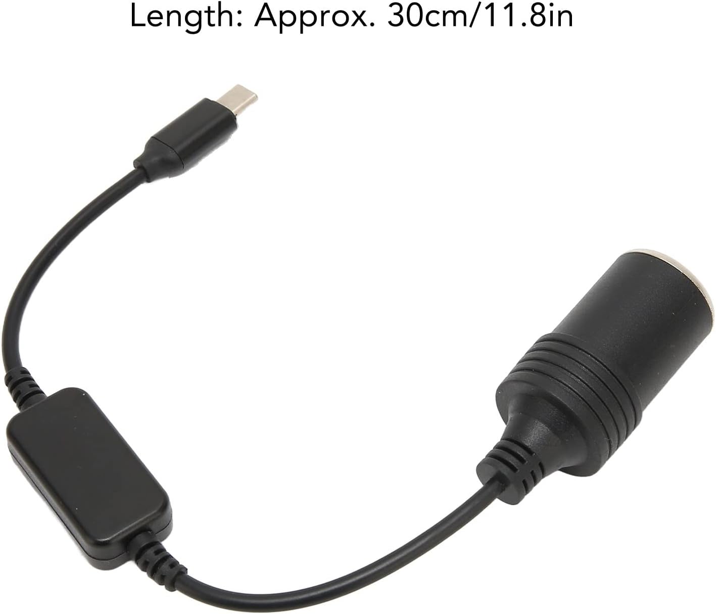 5 V USB C Male to 12 V Cigarette Lighter Socket for Car Female Cable Power Converter Power Adapter for Car Charger MP3 Player Phone Shaver Recorder