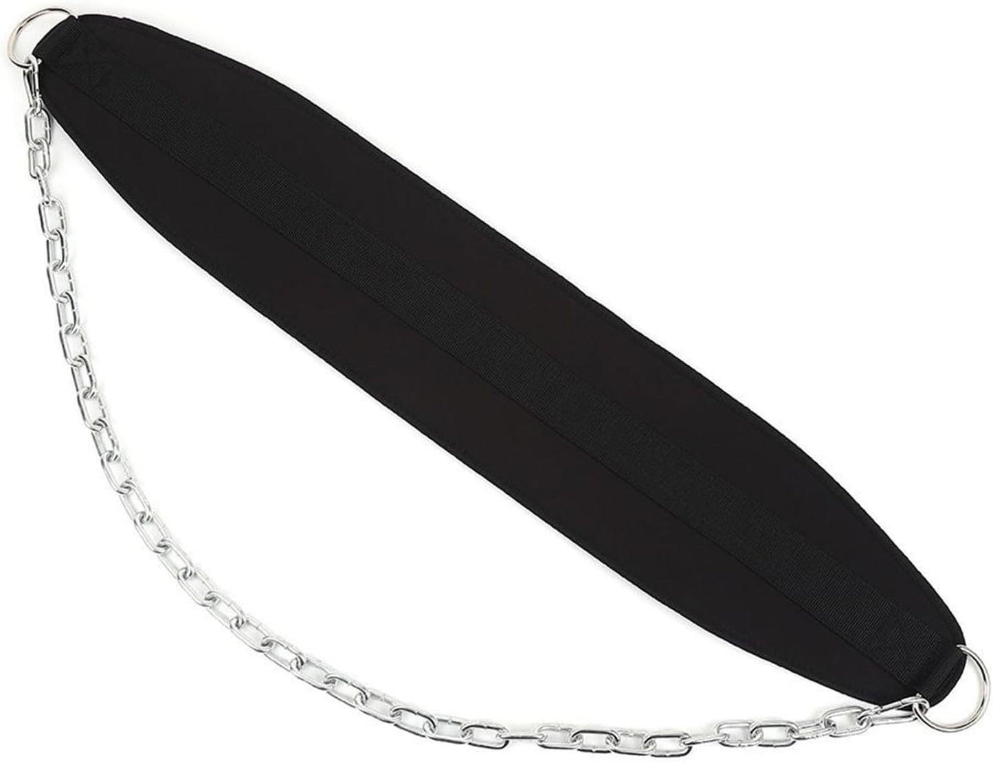 Weight Training Belt, Squat Fitness Gear, Steel Chain Support, Ergonomic Waist Fit, Heavy Load Capacity, Black, Great for Deadlifts, Calisthenics, and Home Gym Workouts