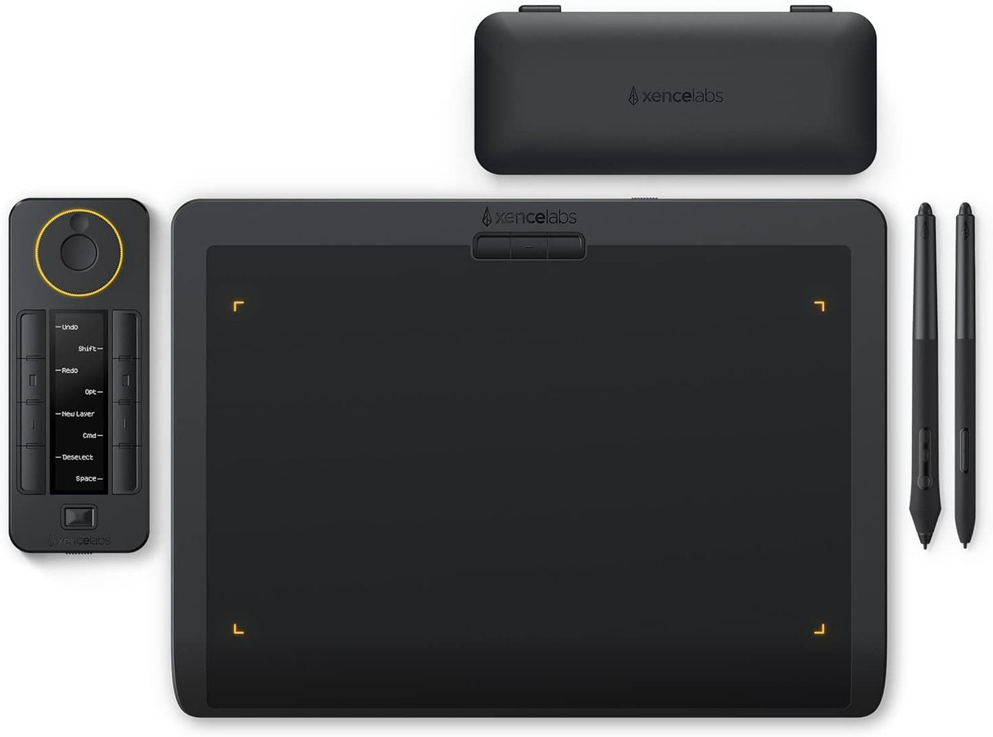 XENCELABS Drawing Tablet Bundle, 10 x 6 inch Wireless Graphic Tablet with Shortcut Keys, Pen Tablet with 2 Battery-Free Stylus, 8192 Levels Pressure for PC Mac Linux, Black