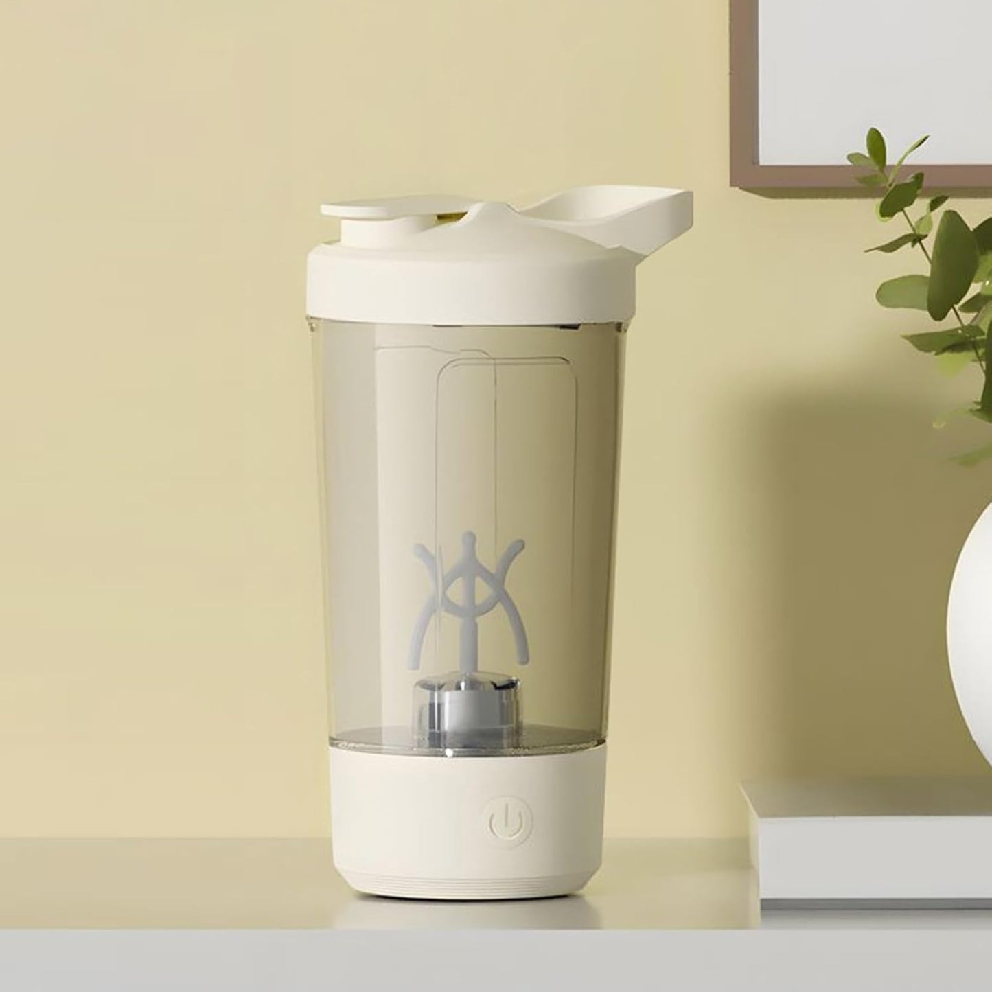 Protein Shaker Bottle - 450ml Leak-Proof Portable Blender | Travel Water Storage, Single-Touch Operating For Gym Hydration Bodybuilding Nutrition