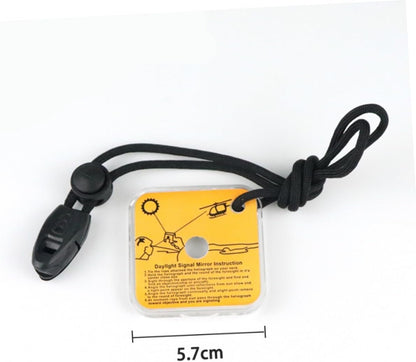 BRIGHTFUFU 3pcs Retroreflector Survival Mirror Outdoor Camping Essential Signal Transmission Tool Reflective