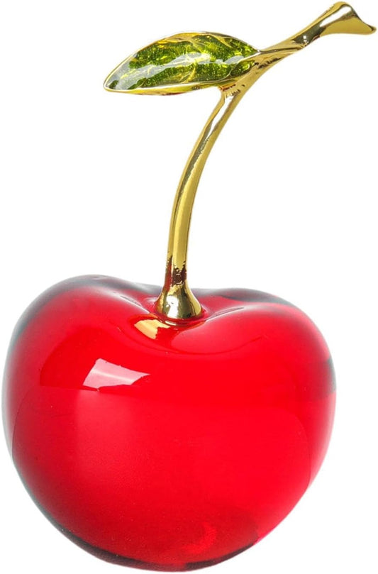 yuksok Fruit Cherry Statue Modern Cherry Figurine Cute Coffee Table Embellishment Tabletop Centerpiece for Car Dashboard Dining Room