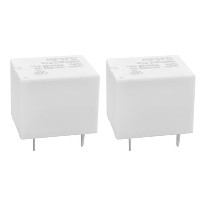 Micro Traders 2PCS 5-pin 10A 250VAC Relay HF3FD 012-Z3F Relay 12VDC Suitable for Industrial Automation Home Appliance Control Automotive Electronics