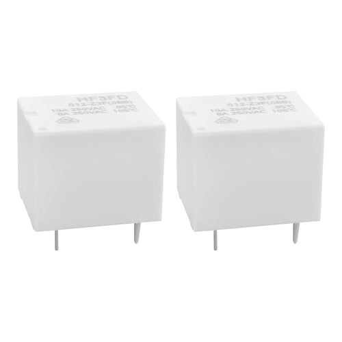 Micro Traders 2PCS 5-pin 10A 250VAC Relay HF3FD 012-Z3F Relay 12VDC Suitable for Industrial Automation Home Appliance Control Automotive Electronics