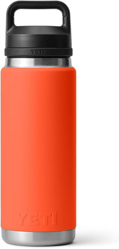 YETI Rambler 26 oz Bottle, Leakproof, Vacuum Insulated, Stainless Steel with Chug Cap, Papaya