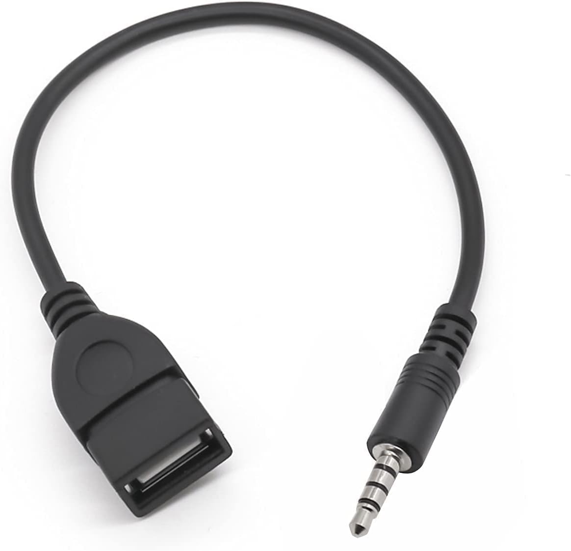 Coomoors USB to 3.5mm Jack Adapter Car Radio Auxiliary Audio Converter Male to AUX Cable to USB 2.0 Converter (Mp3 Audio Decoding Function Must Have Mp3)