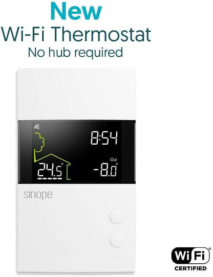 Sinopé Smart Wi-Fi Thermostat for in-Floor Heating TH1310WF (Works with Amazon Alexa) 3600 W /240 V