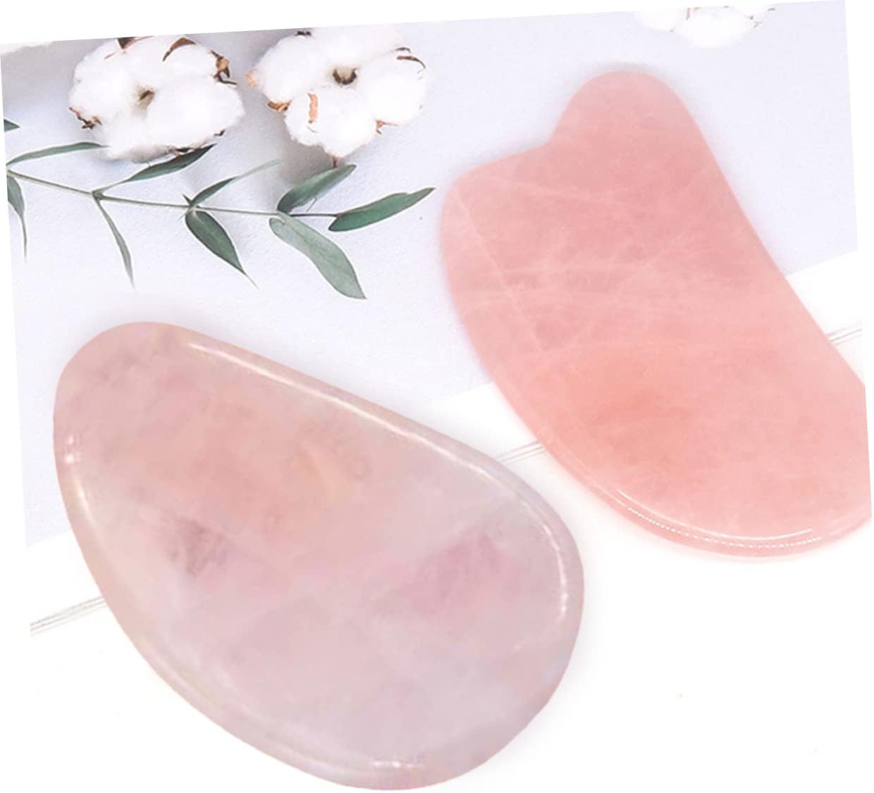 VALICLUD 2 Pezzi Raschietto di più liscio massaggiatore viso utensili attrezzo facciale terapia strumenti di massaggio gua sha per il viso rosa