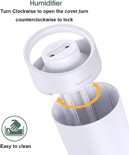 Air Diffuser Humidifier, for Home Office Essential Oils Aroma Scented Oil Diffusers Cool Mist Humidifier 2 nozzles and 3 humidification modes for 30 hours continuous humidification (3L large capacity)