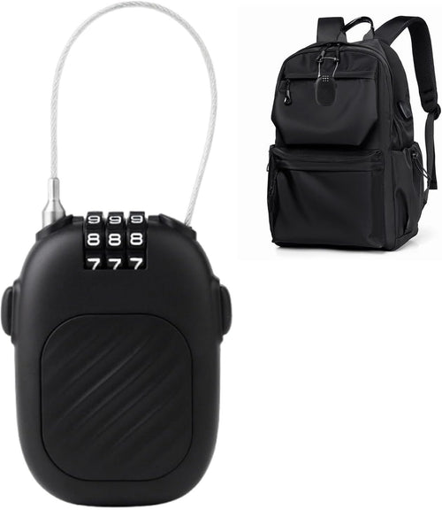 Retractable Locker - Steel Cable Ski Lock | Steel Cable Ski Lock | Luggage Padlocks | Security Password Lock Combination Padlocks | Snowboard Security Device for Luggage, Stroller