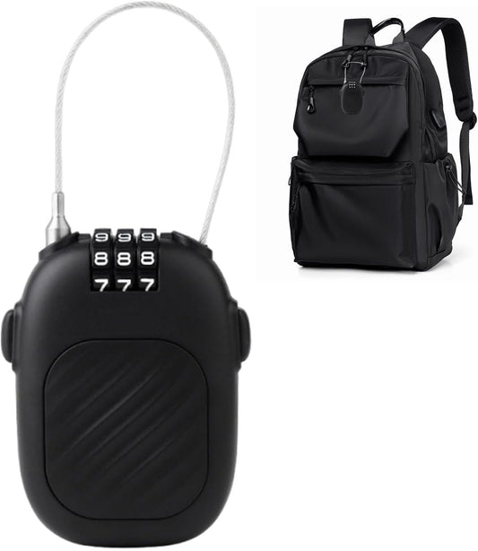 Retractable Locker - Steel Cable Ski Lock | Steel Cable Ski Lock | Luggage Padlocks | Security Password Lock Combination Padlocks | Snowboard Security Device for Luggage, Stroller
