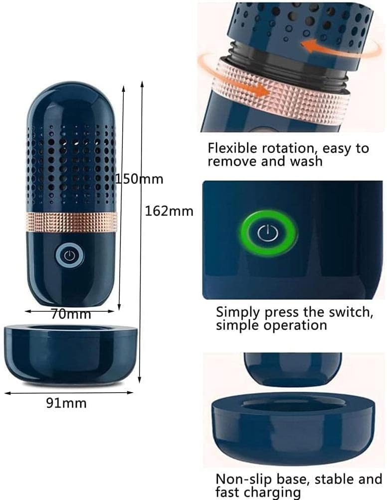 Fruit and Vegetable Cleaner Machine, Portable 4400mAh Fruit and Vegetable Capsule Shape, USB Rechargeable Fruit Cleaner Machine for Cleaning Fruits Vegetables Rice Meat